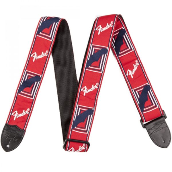 fender-guitar-strap-monogrammed-0990682000 FENDER STRAP MONOGRAMMED RED